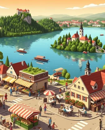 Illustration for 2 Days in Bled — Food & Wine