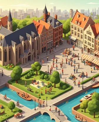 Illustration for 3 Days in Bruges — Family with Kids