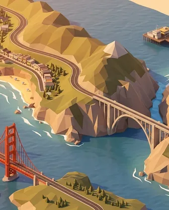 Illustration for California Coastal Bliss