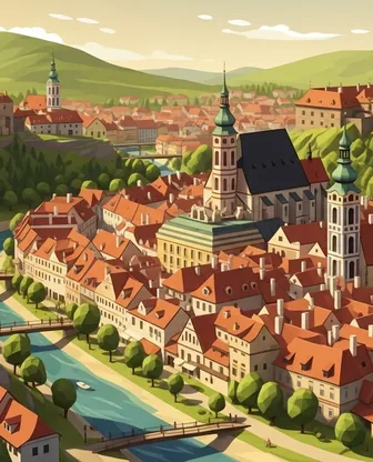 Illustration for 3 Days in Cesky Krumlov — Culture & History