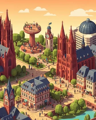 Illustration for 2 Days in Frankfurt — Romance