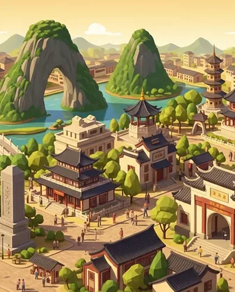 Illustration for 3 Days in Guilin — Culture & History