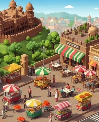Illustration for 2 Days in Gwalior — Food & Wine