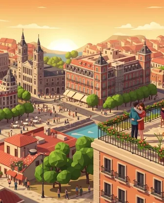 Illustration for 2 Days in Madrid — Romance