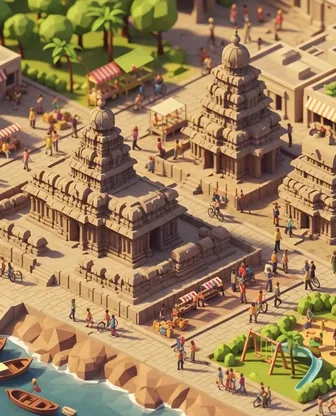 Illustration for 3 Days in Mahabalipuram — Family with Kids