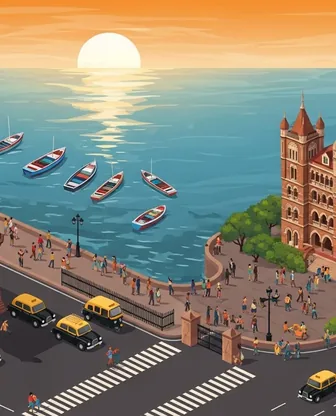 Illustration for 2 Days in Mumbai — Romance