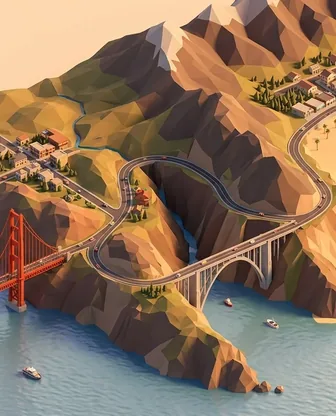 Illustration for Pacific Coast Highway Adventure