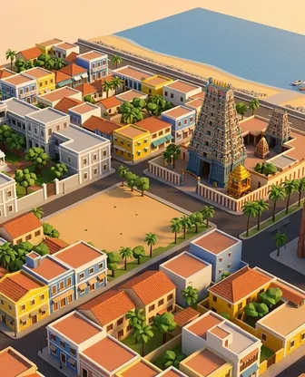 Illustration for 3 Days in Pondicherry — Culture & History