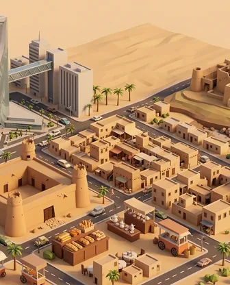 Illustration for 2 Days in Riyadh — Food & Wine