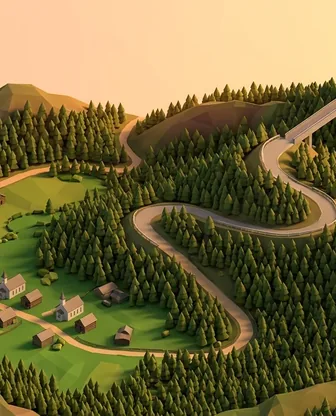 Illustration for The Great Smoky Mountains Drive