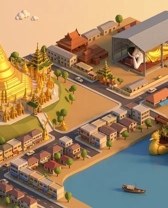 Illustration for 3 Days in Yangon — Culture & History