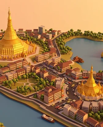 Illustration for 3 Days in Yangon — Family with Kids